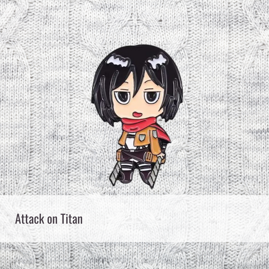 Chibi Mikasa | Attack On Titan | Enamel Pin