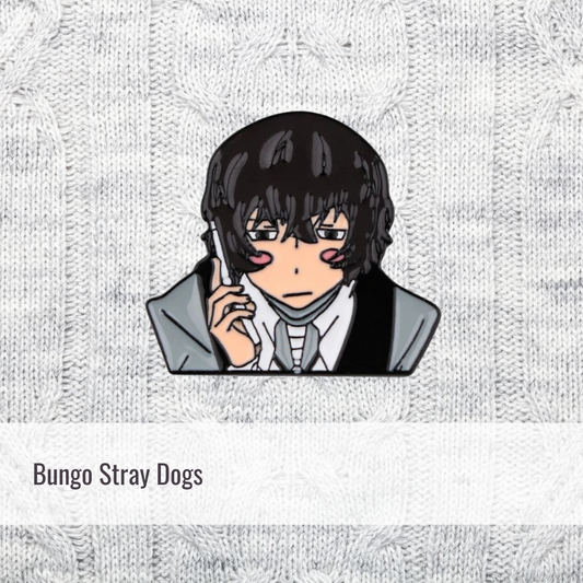 Dazai on phone | Bungo Stray Dogs | Enamel Pin