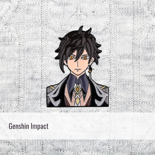 Jongli portrait | Genshin Impact | Enamel Pin